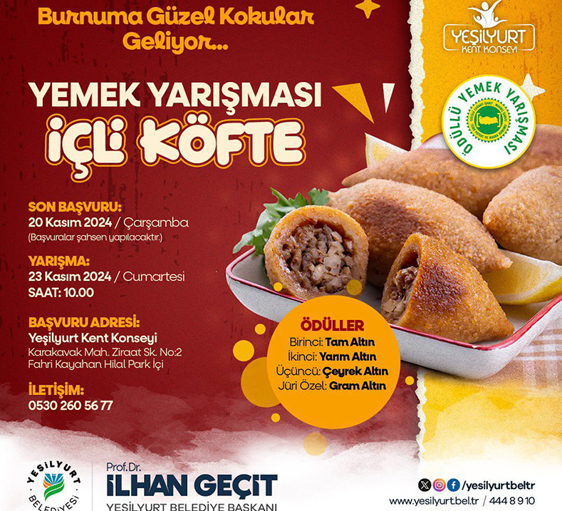 Yeşilyurt Belediyesi ve Yeşilyurt Kent Konseyi’nden İçli Köfte Yemek Yarışması