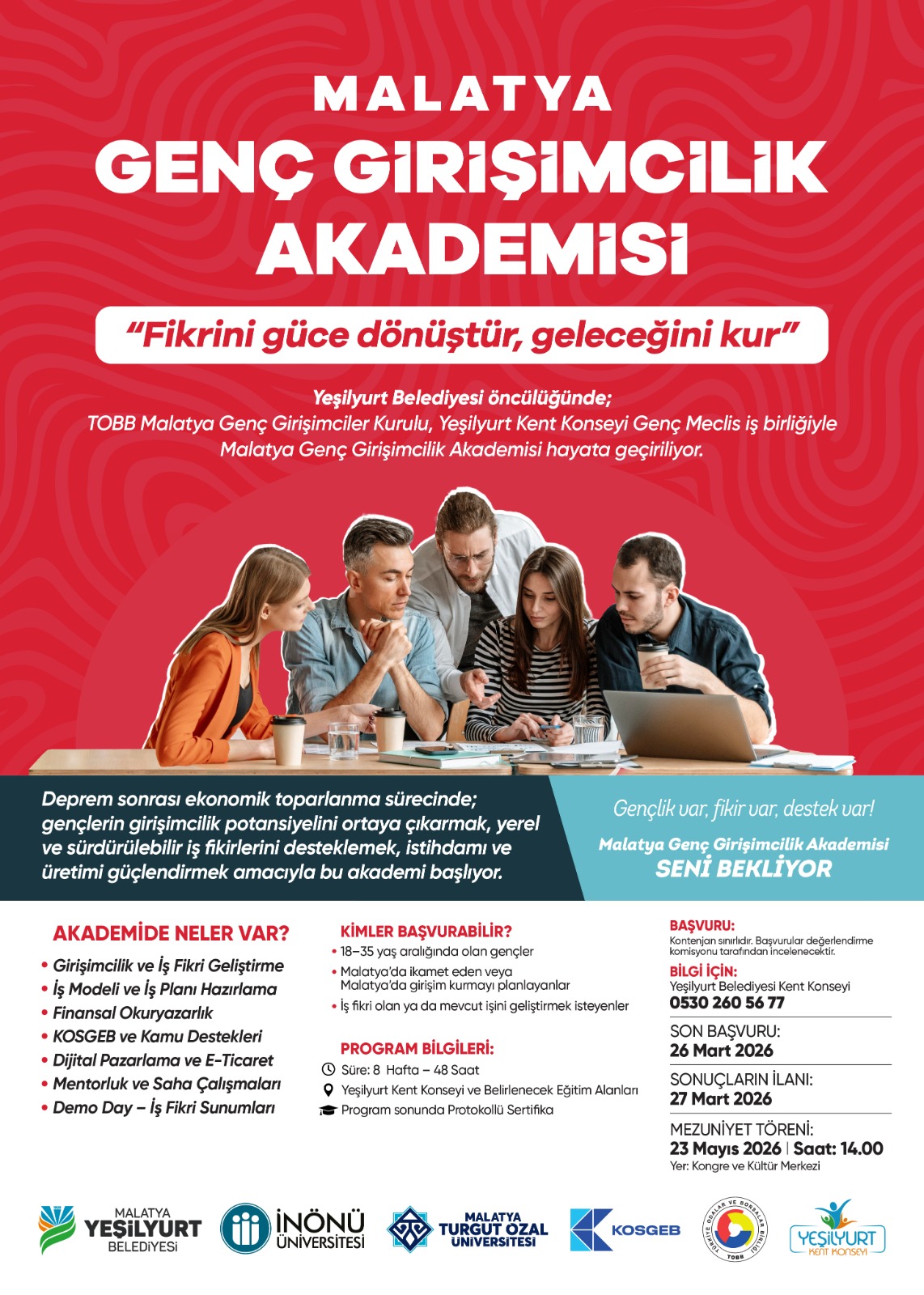 Malatya Genç Girişimcilik Akademisi Başlıyor!