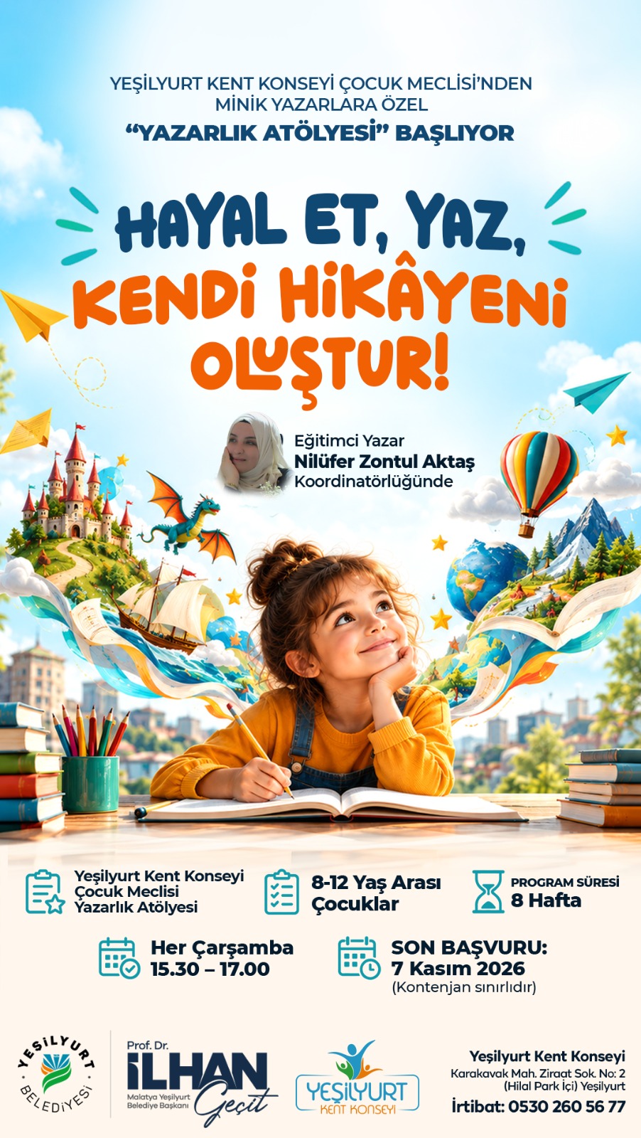 Minik Yazarlar İçin Yazarlık Atölyesi Başlıyor!